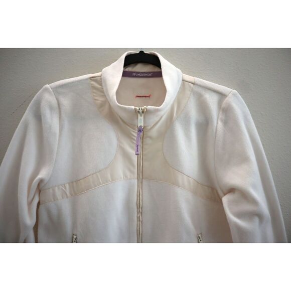 FP Movement OB2070860 Women's Sz S Ivory In The Zone Fleece Zip-Up Jacket - Picture 3 of 10